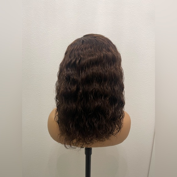 New! Color #4, 12” 13x4 Lacefront, Human Hair Color #4, Wavy Wig - Picture 4 of 10